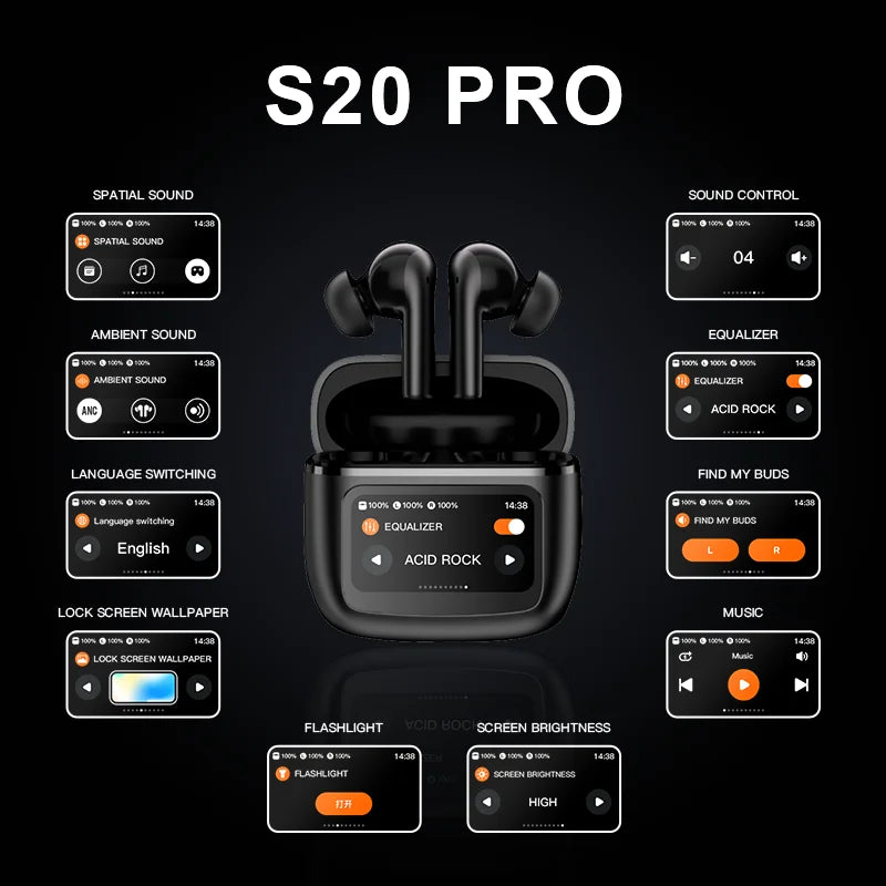 Beatfade S20 Pro Touch Screen ANC Wireless