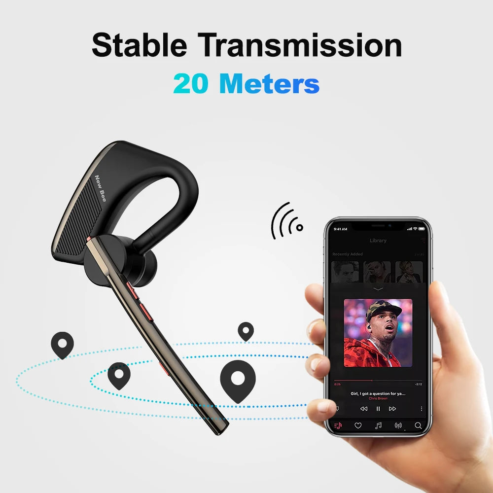 New Bee M50 Wireless Bluetooth free Earbuds CVC8.0 Noise Cancelling