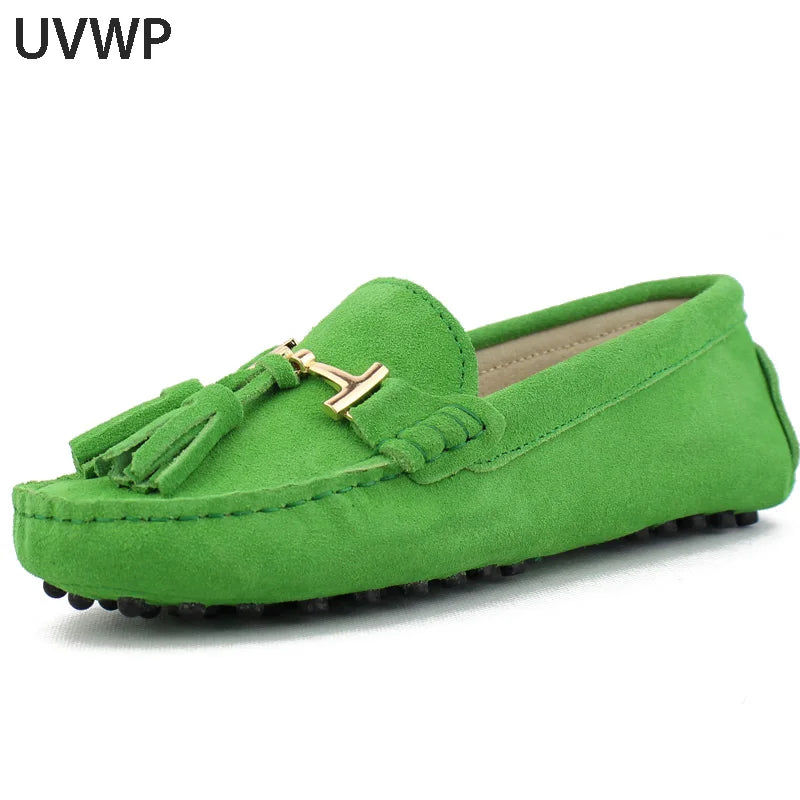 2024 100% Genuine Leather Moccasin Fashion Lady Driving Shoes