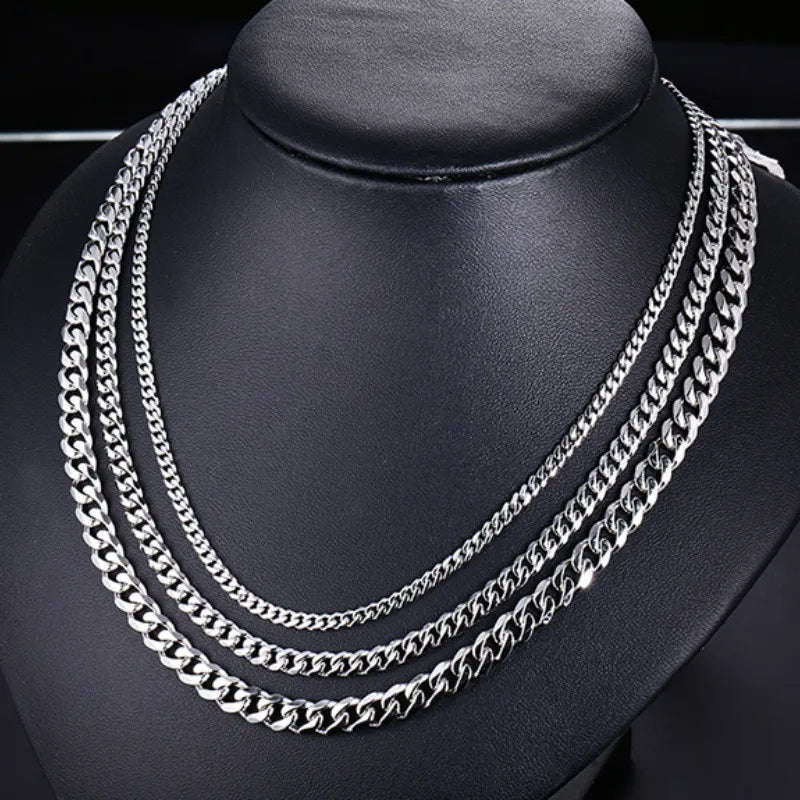 3MM5MM7MM Cuban Link Chain