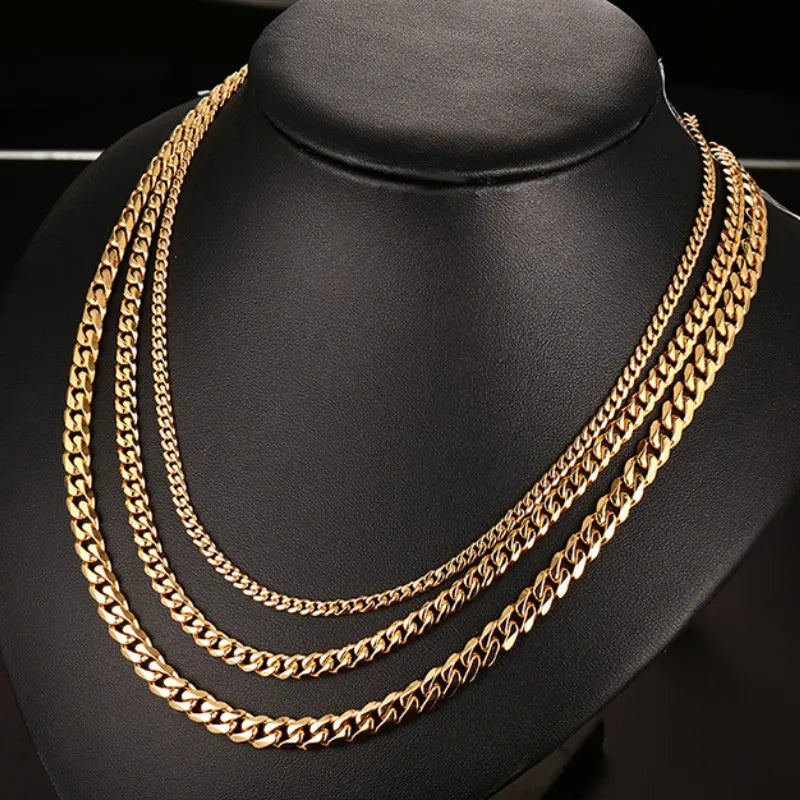 3MM5MM7MM Cuban Link Chain