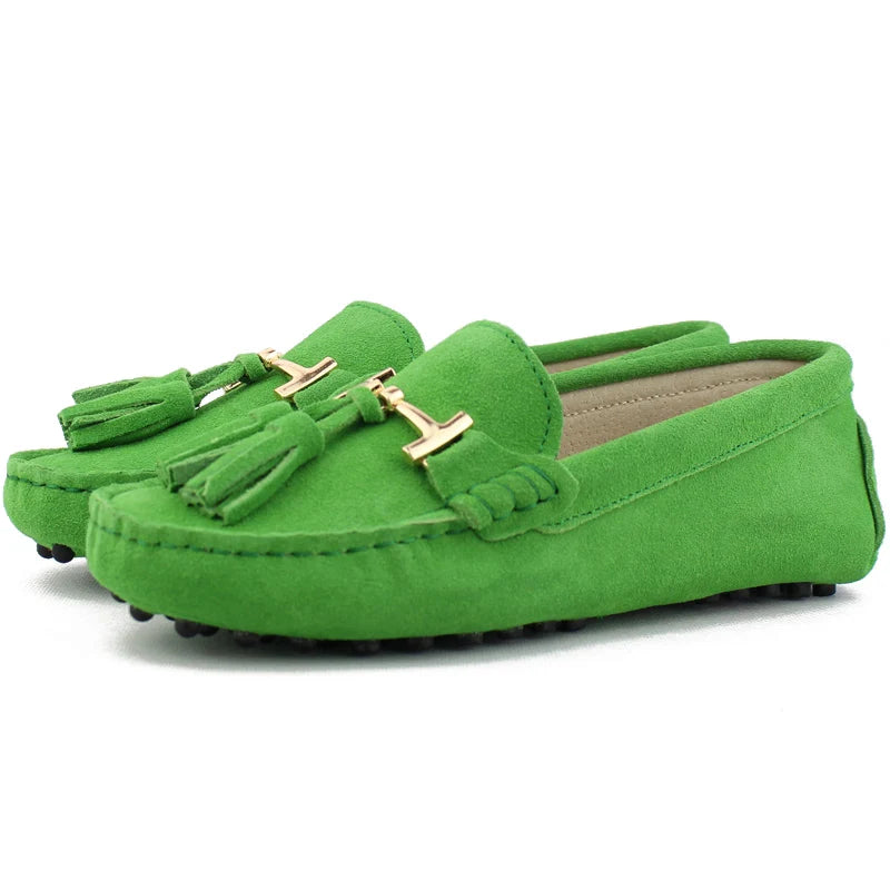 2024 100% Genuine Leather Moccasin Fashion Lady Driving Shoes