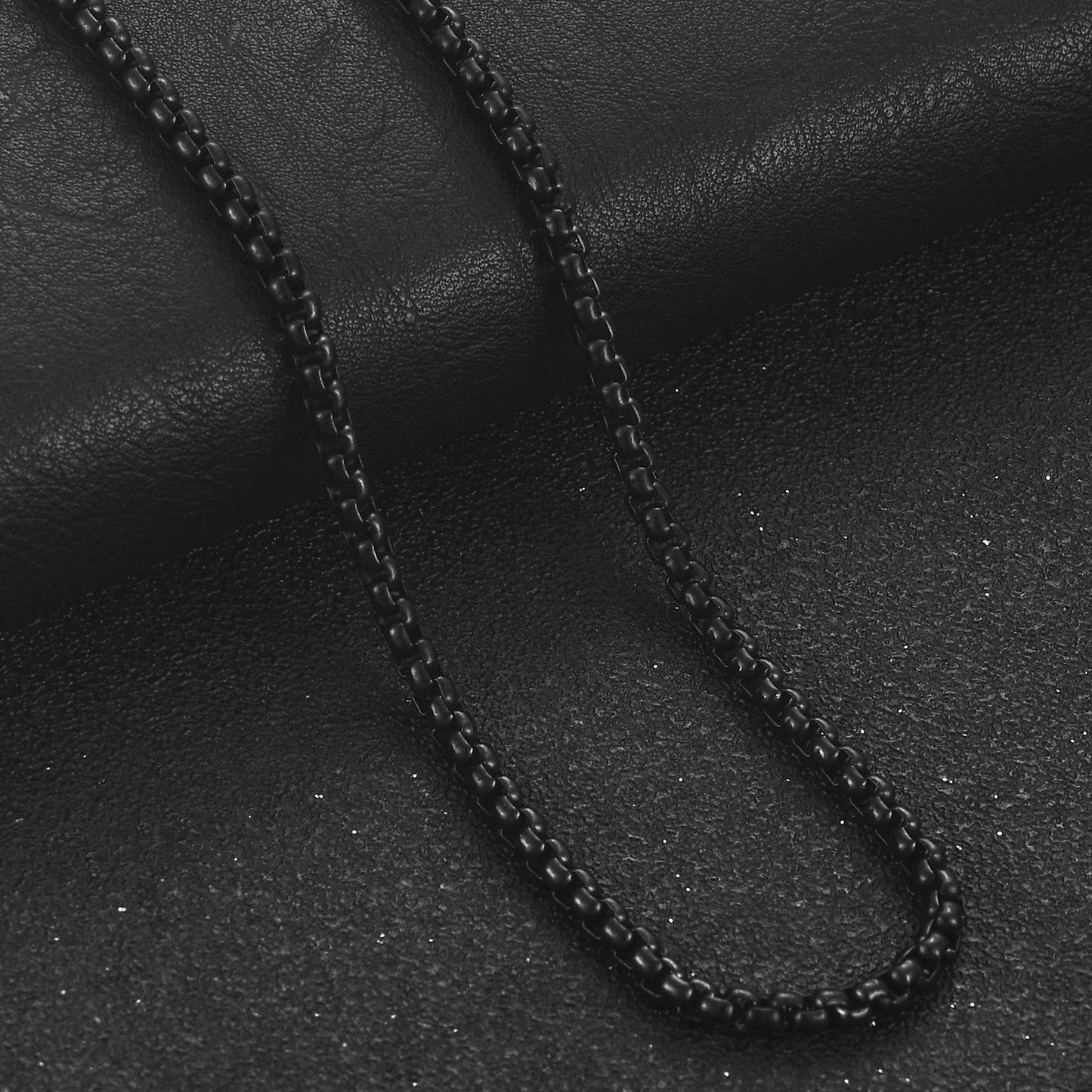 2/3/4/5mm Men's Black Color Plated Stainless Steel