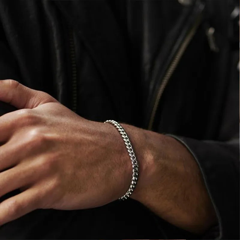Vnox 3-11mm ChuWristband Classic Punk Heavy Male Jewelry