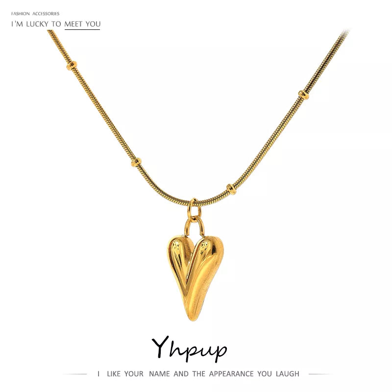 Yhpup Temperament Heart Peer 18 K Jewelry Waterproof Party Gift