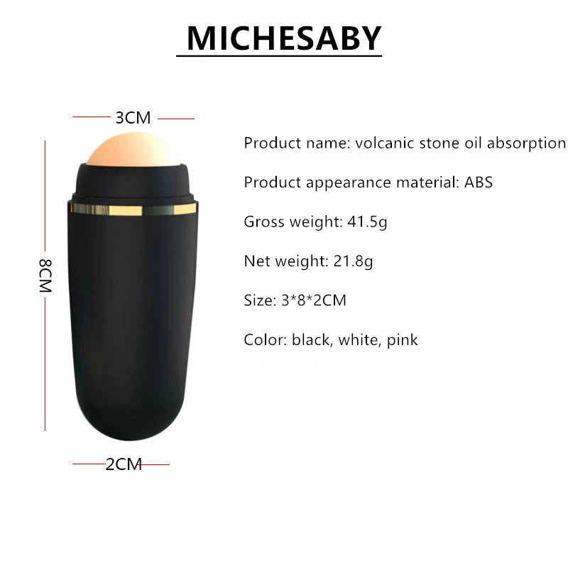 Face Oil Absorbing Roller Natural Volcanic Stone Massage Body