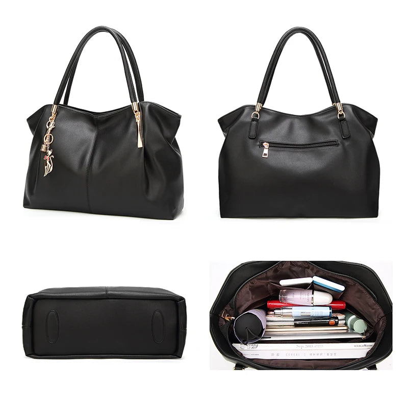 Luxury PU Leather Women Bags Top-handle Bag Land Designer