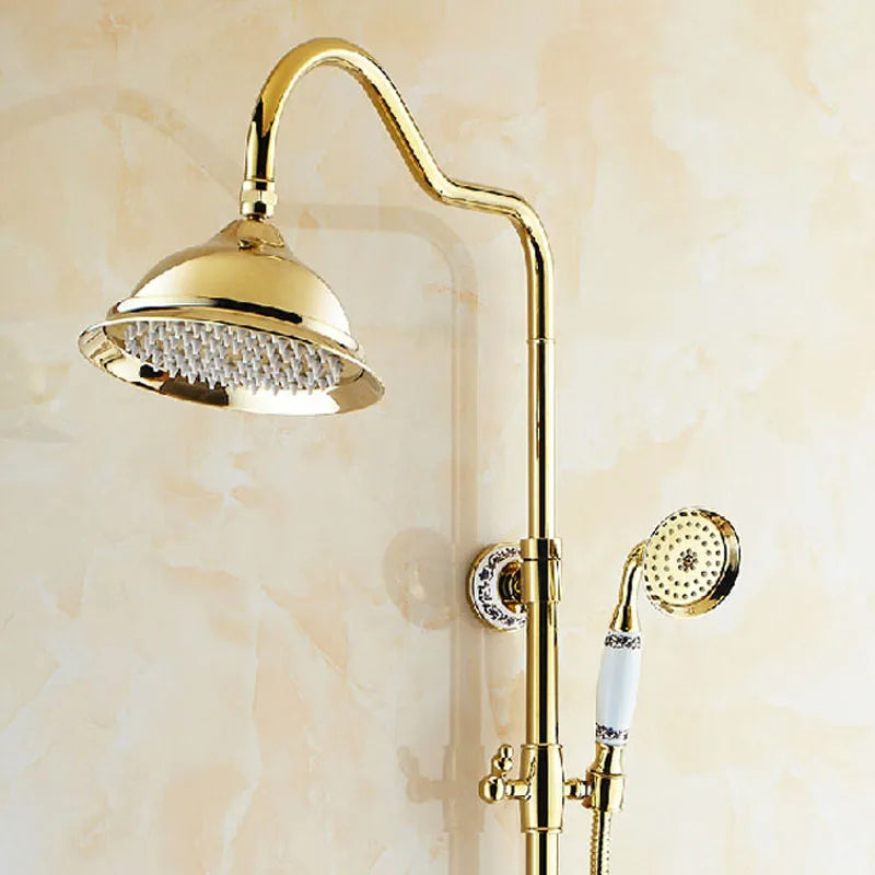 Golden Shower Mixer Tap Ceramic Handshower