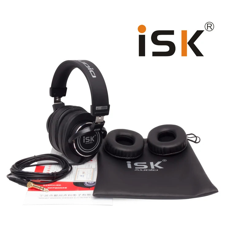 Professional ISK Hifi Headphone MDH8000 Monitor Earphone Computer Headset DJ fone de ouvido Audio Mixing Recording Gaming 3.5mm