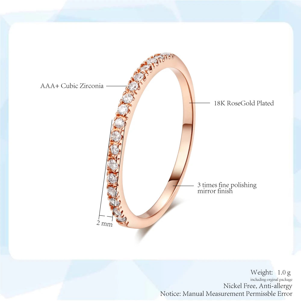 Dainty Wedding Ring For Women Man Concise
