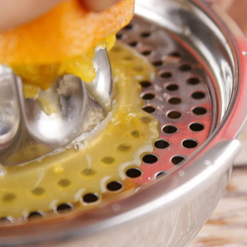 LMETJMA Stainless Steel Lemon Fruit Vegetable Squeezer Cup Kitchen Tool