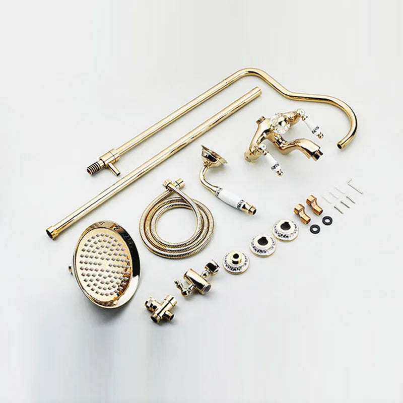 Golden Shower Mixer Tap Ceramic Handshower