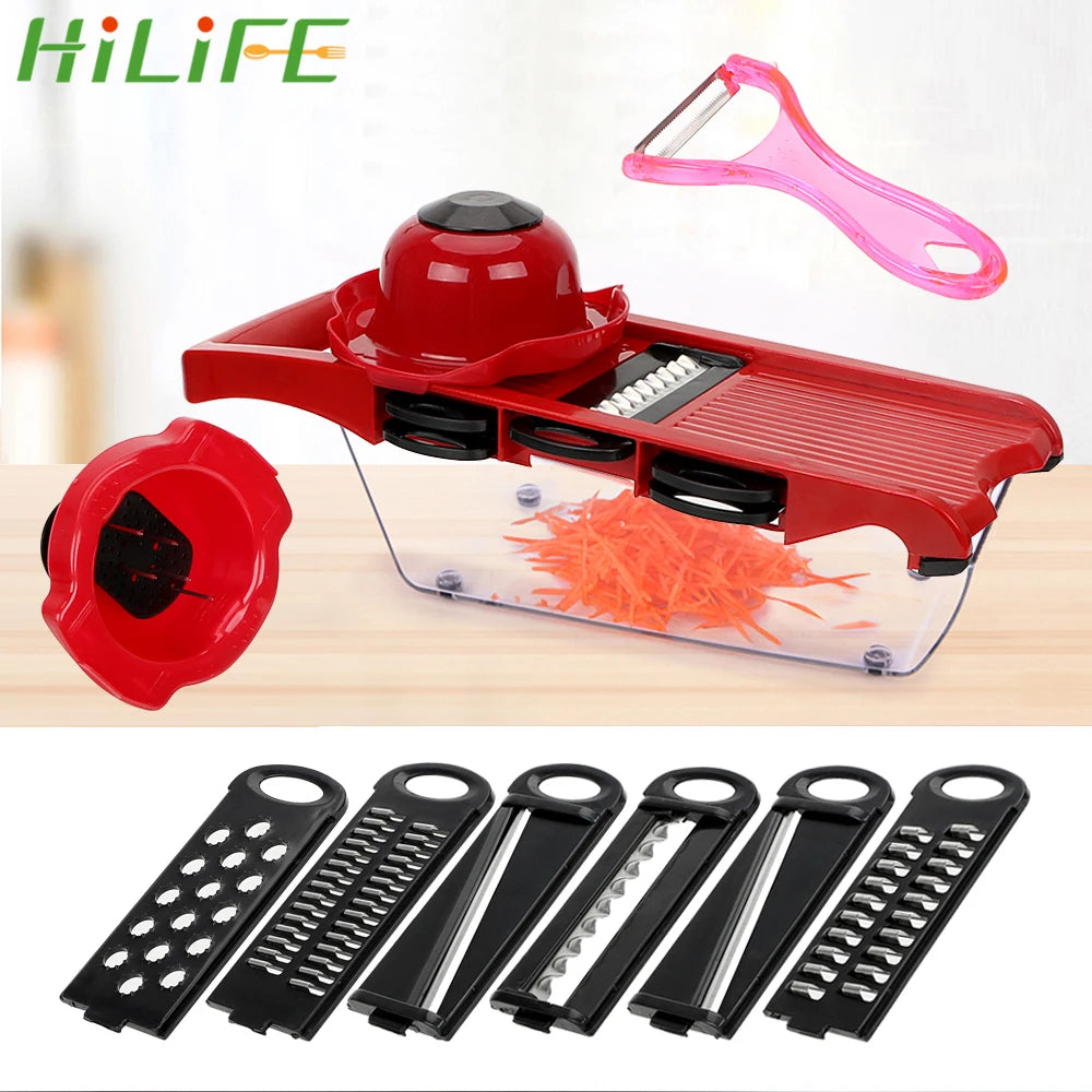 6 Blades Slicer Multi Function Vegetable