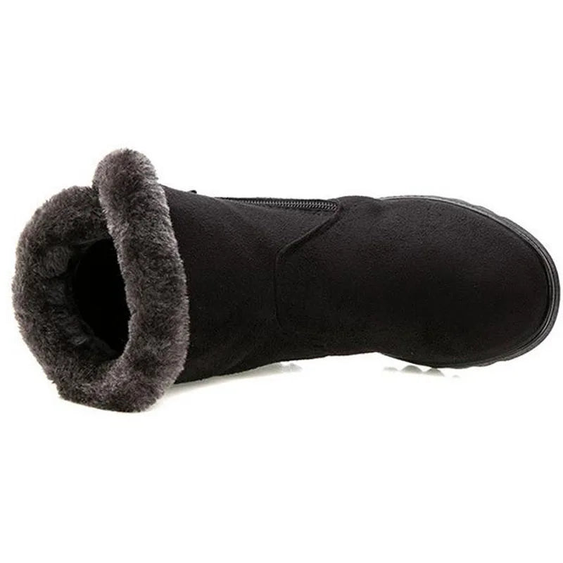 TIMETANG Women Boots 2019 Fashion Warm Snow Boots Ankle Winter Boots For Women Shoes Black Red Plus Size 41