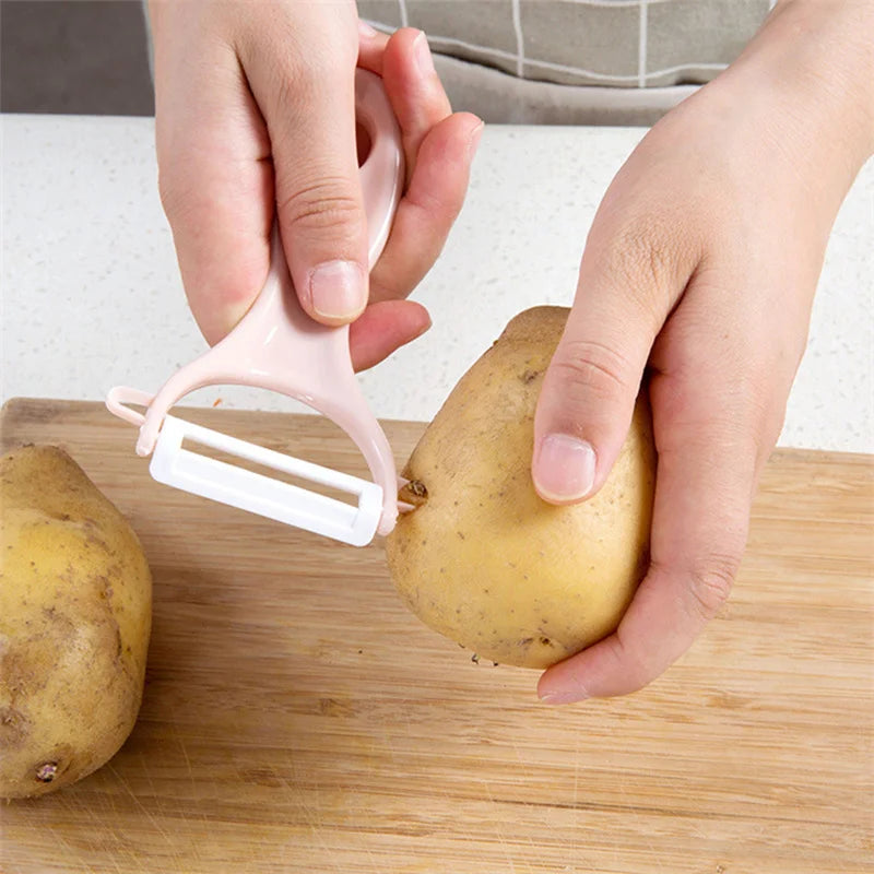 LMETJMA Ceramic Peeler 4 Color Vegetable Fruit Peeler