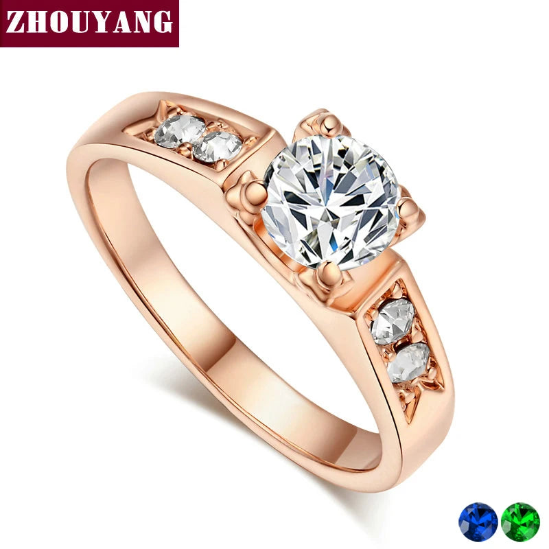ZHOUYANG Wedding Ring For Women Classment Fashion Jewelry Brithday
