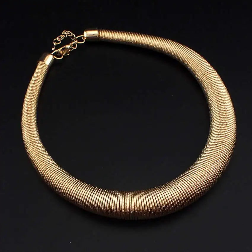 UKEN Women Chunky Metal Torques Collar Chokers Neckent Necklace