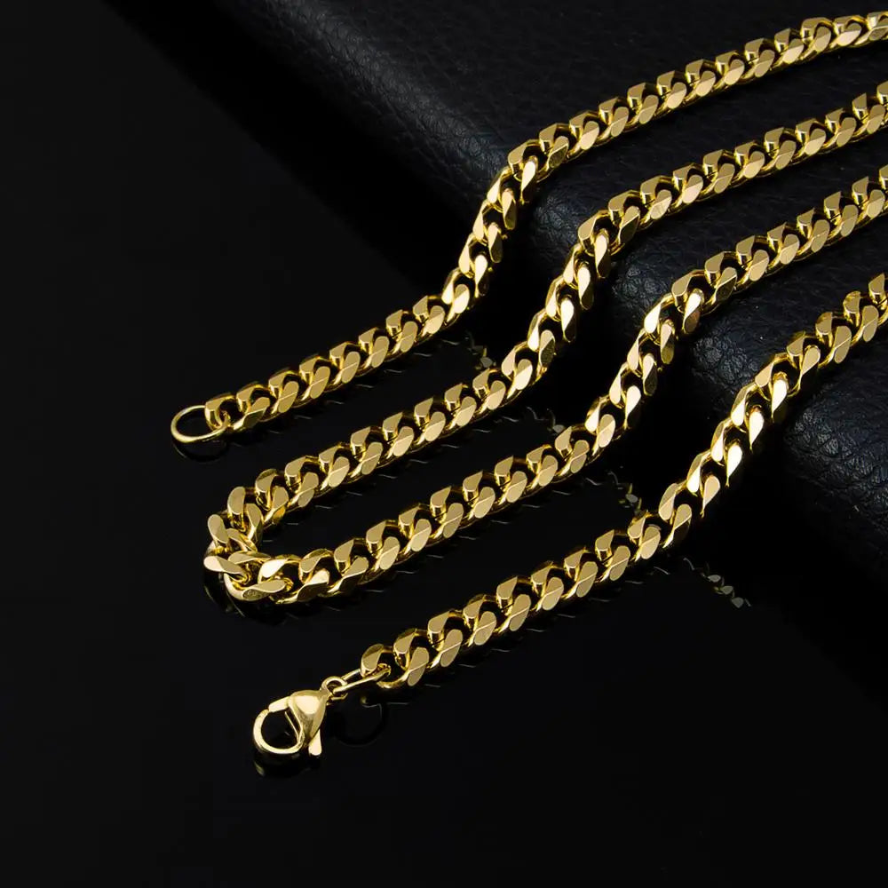 3MM5MM7MM Cuban Link Chain