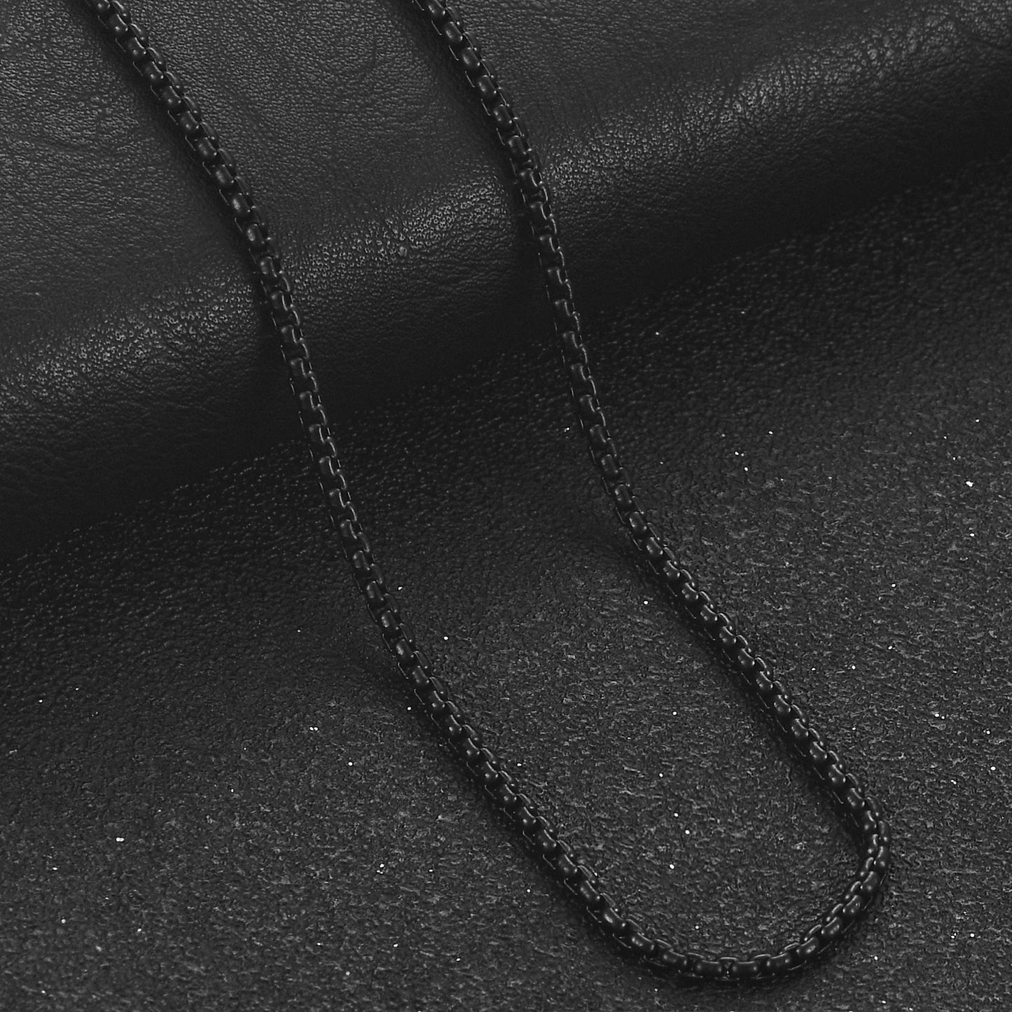 2/3/4/5mm Men's Black Color Plated Stainless Steel