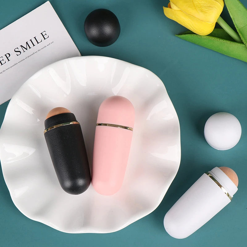 Face Oil Absorbing Roller Natural Volcanic Stone Massage Body