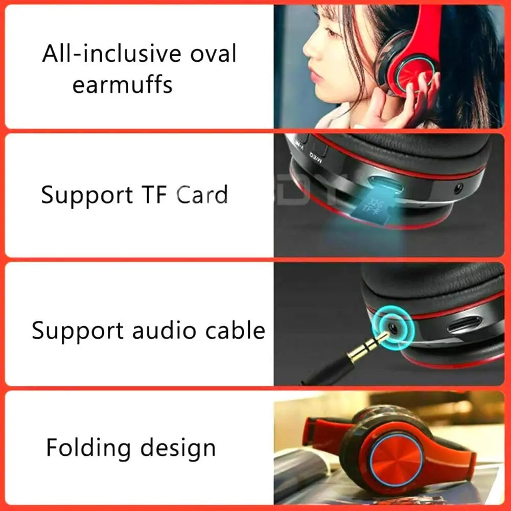 Headsets Gamer Headphones Blutoot MicroPhone