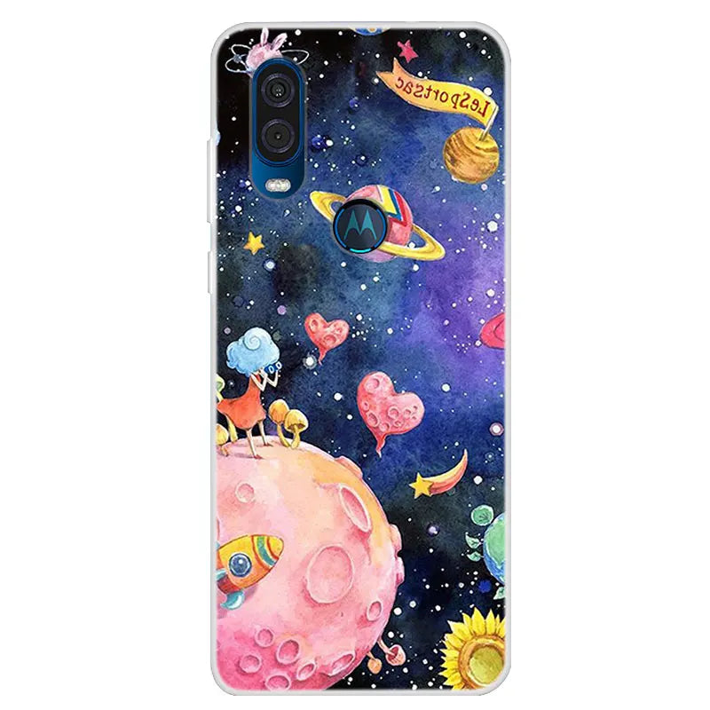 For Motorola Vision Case Soft TPU Silicone Back Cover For Moto