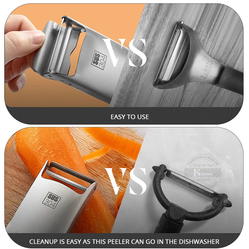 Konco 304 Stainless Steel Peeler,Fruit and Vegetable Peeler Zester ,Kitchen Accessories,Potato Slicer Peeler Kitchen Gadgets