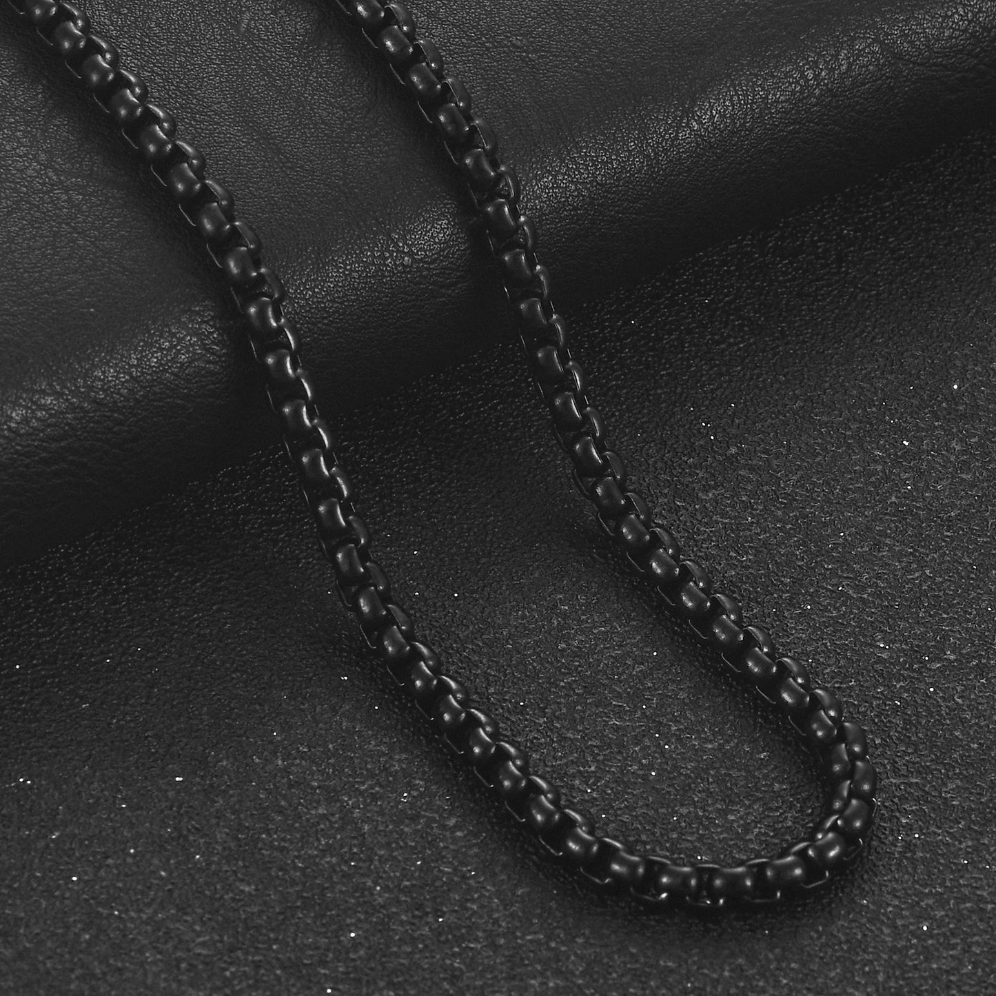 2/3/4/5mm Men's Black Color Plated Stainless Steel