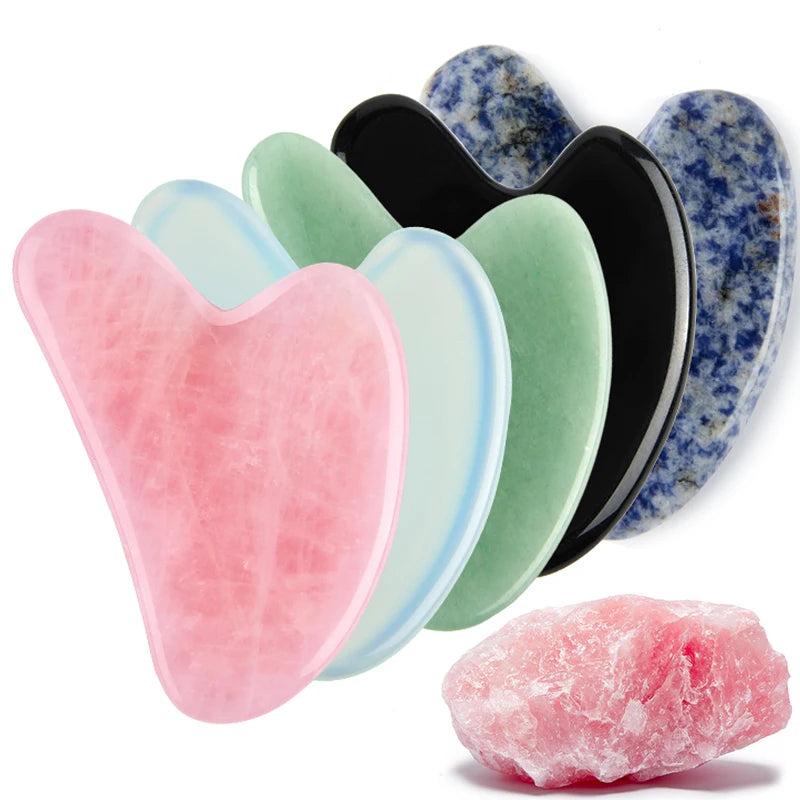 Natural Stone Jade Gouache Scraper Rose Quartz