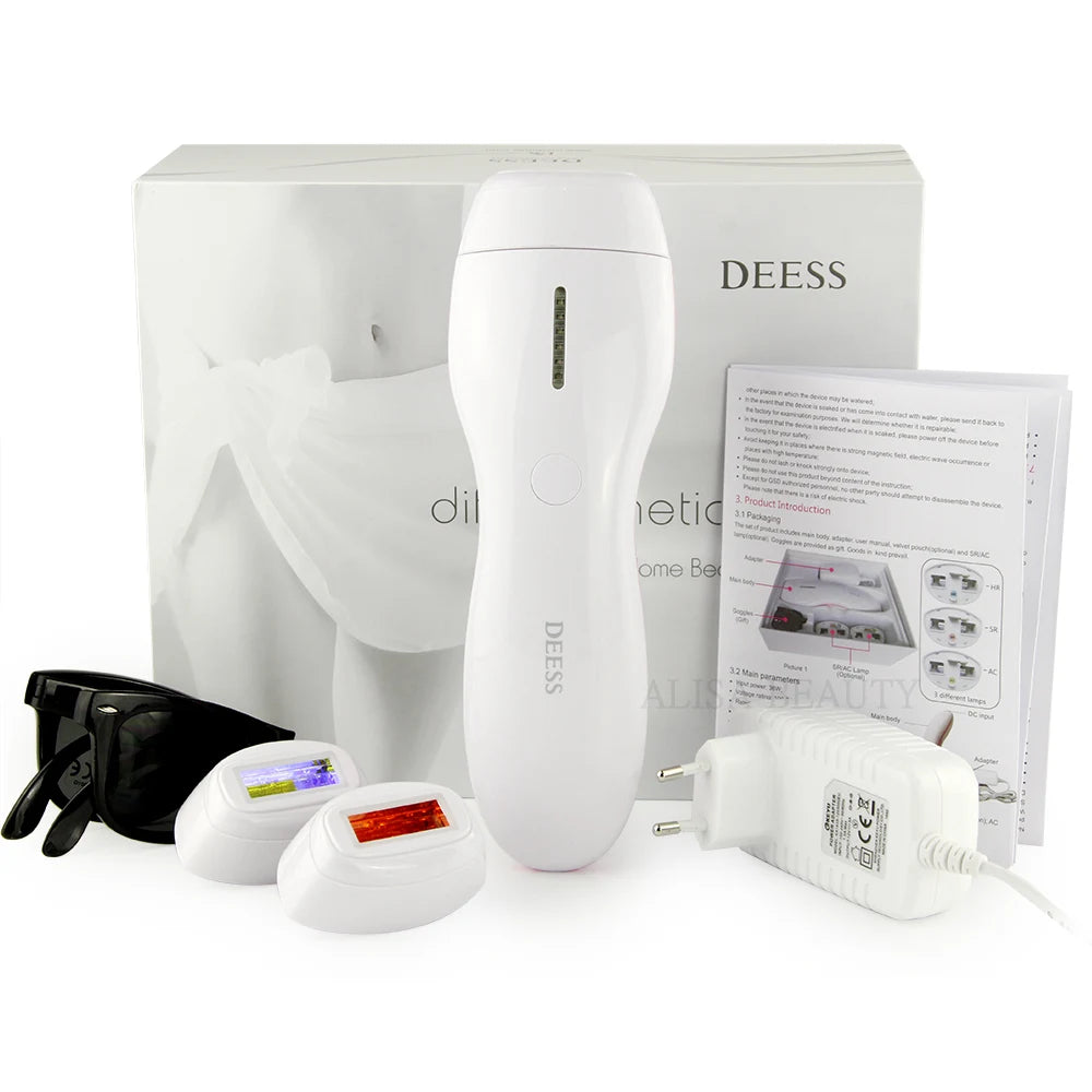 DEESS 3 in 1 Permanent Laser Epilator IPL cne and wrinkle Bikini Face Hair Removal
