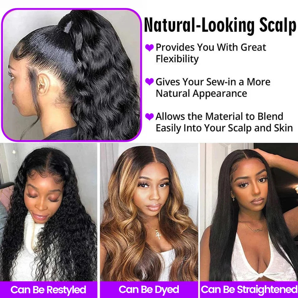13x4 HD Transparent Lace Wig Brazilian Body Wav