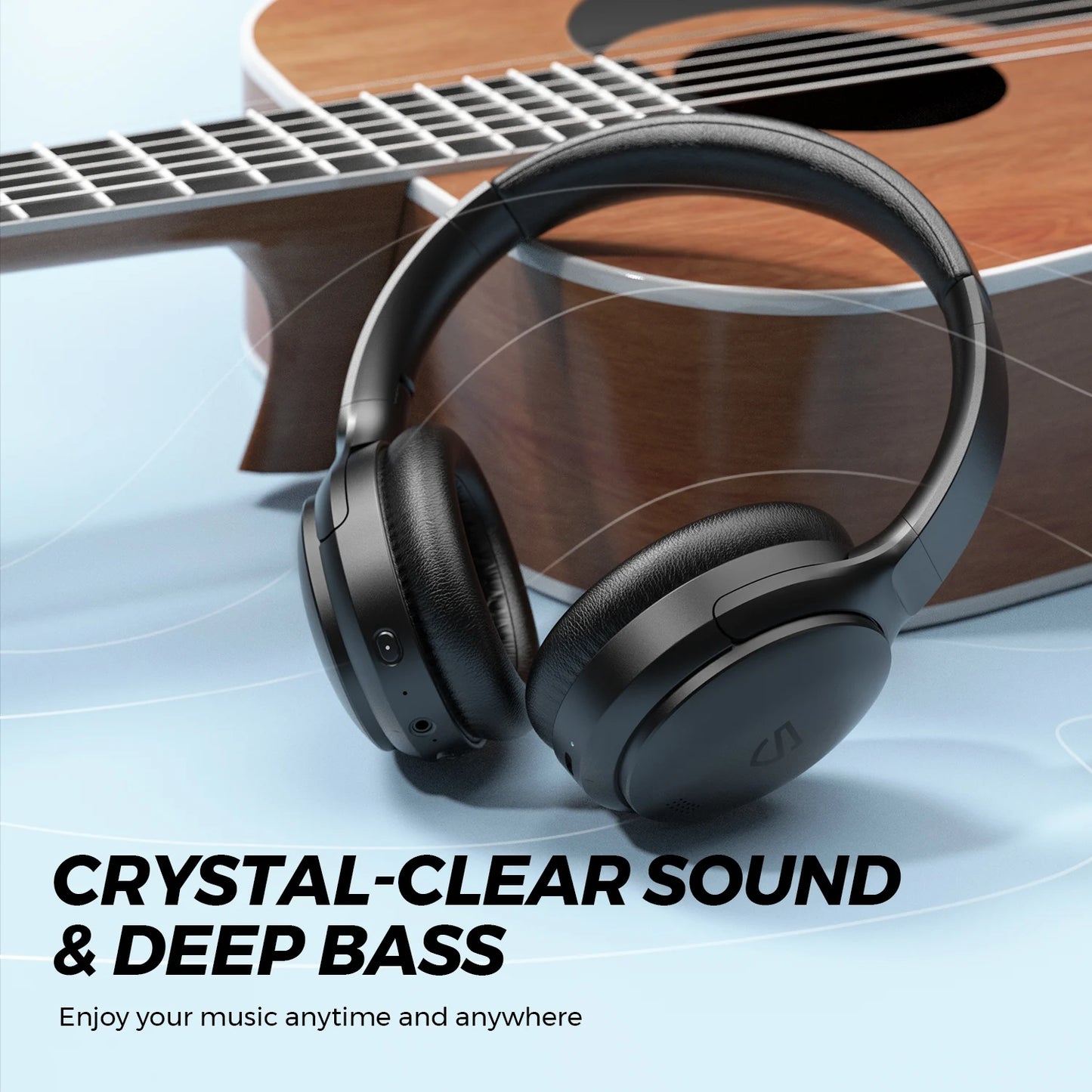 SOUNDPEATS Active Noise Cancelling Headphones Wireless Over Ear Bluetooth Headphones 40H Playtime, Comfortable Fit, Clear Calls