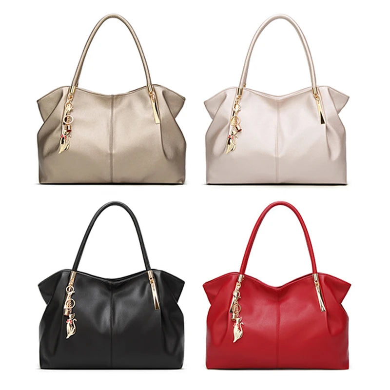 Luxury PU Leather Women Bags Top-handle Bag Land Designer
