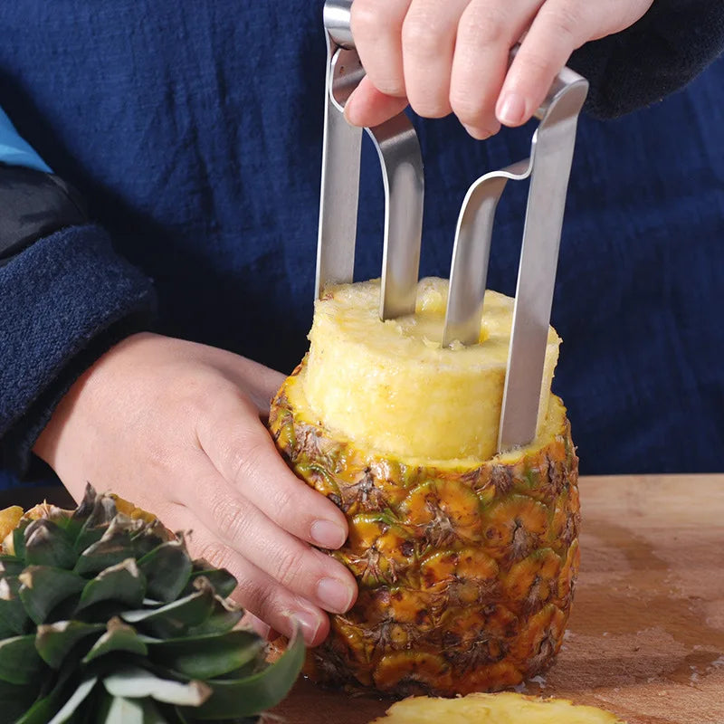 Stainless Steel Pineapple Peeler Multifunctional Manual Fruit Flesh Picker Home Bromeliad Cutter Slicer Kitchen Tools Utensils