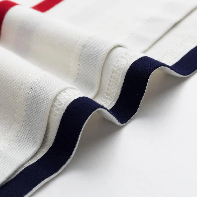 Autumn winter new polo shirt High quality brand cotton men's striped shirt