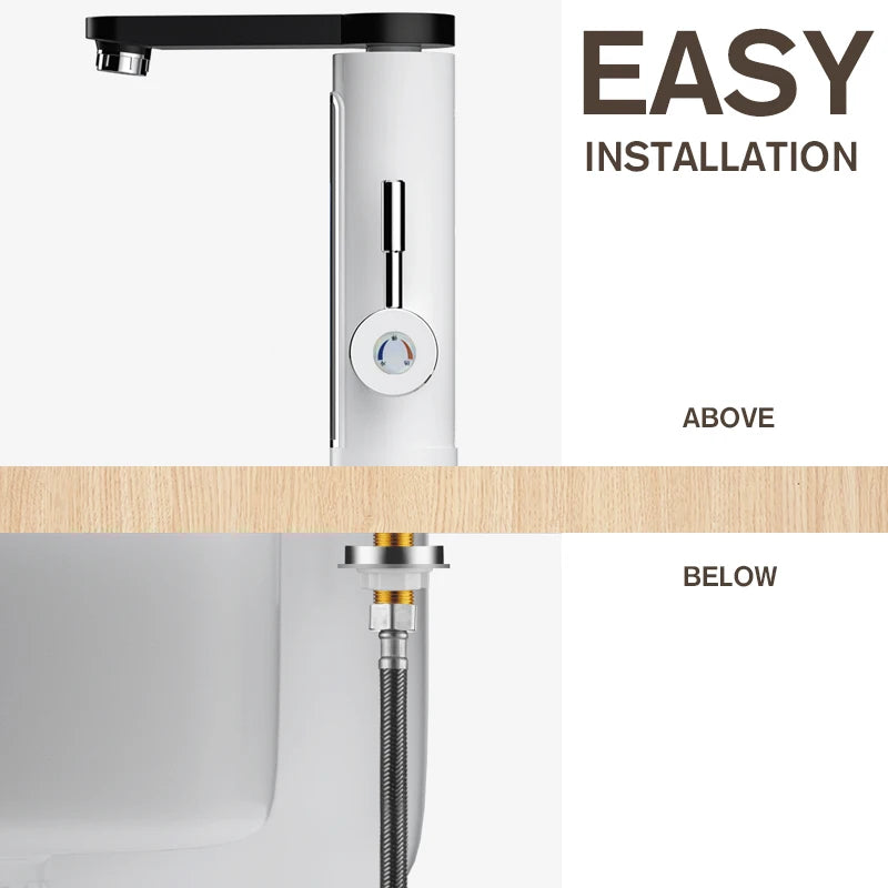 3300W Electric Instant Water Heater Faucet Tap LED Ambient Light stant
