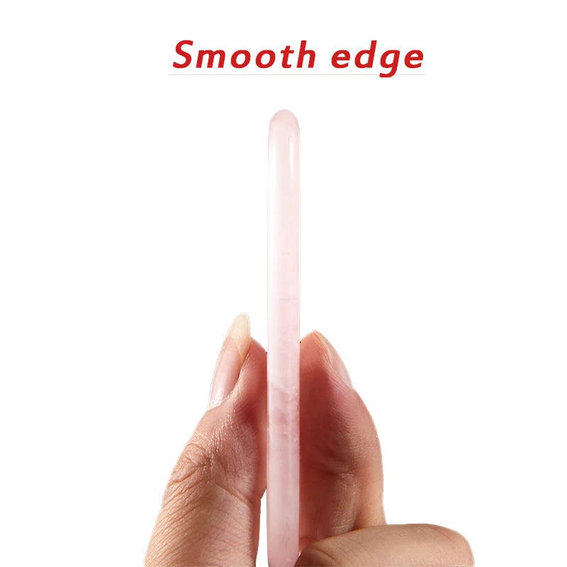 Natural Stone Jade Gouache Scraper Rose Quartz