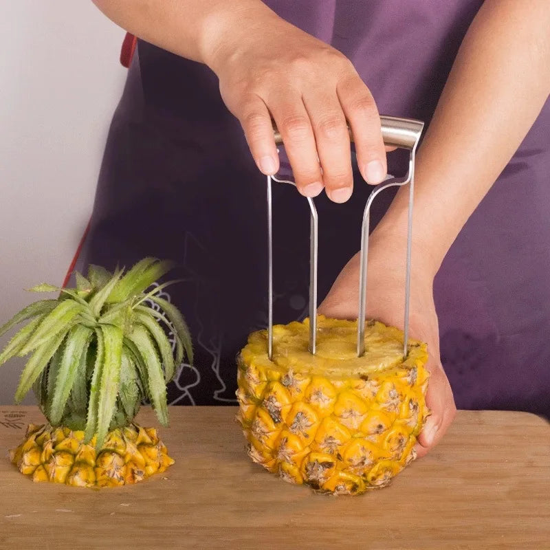 Stainless Steel Pineapple Peeler Multifunctional Manual Fruit Flesh Picker Home Bromeliad Cutter Slicer Kitchen Tools Utensils