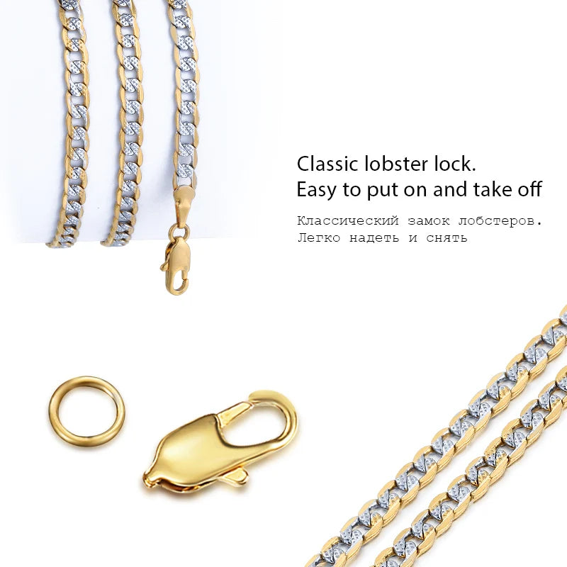 Trendsmax Gold Color Chain Necklace For Men Women Wholesale Gifts