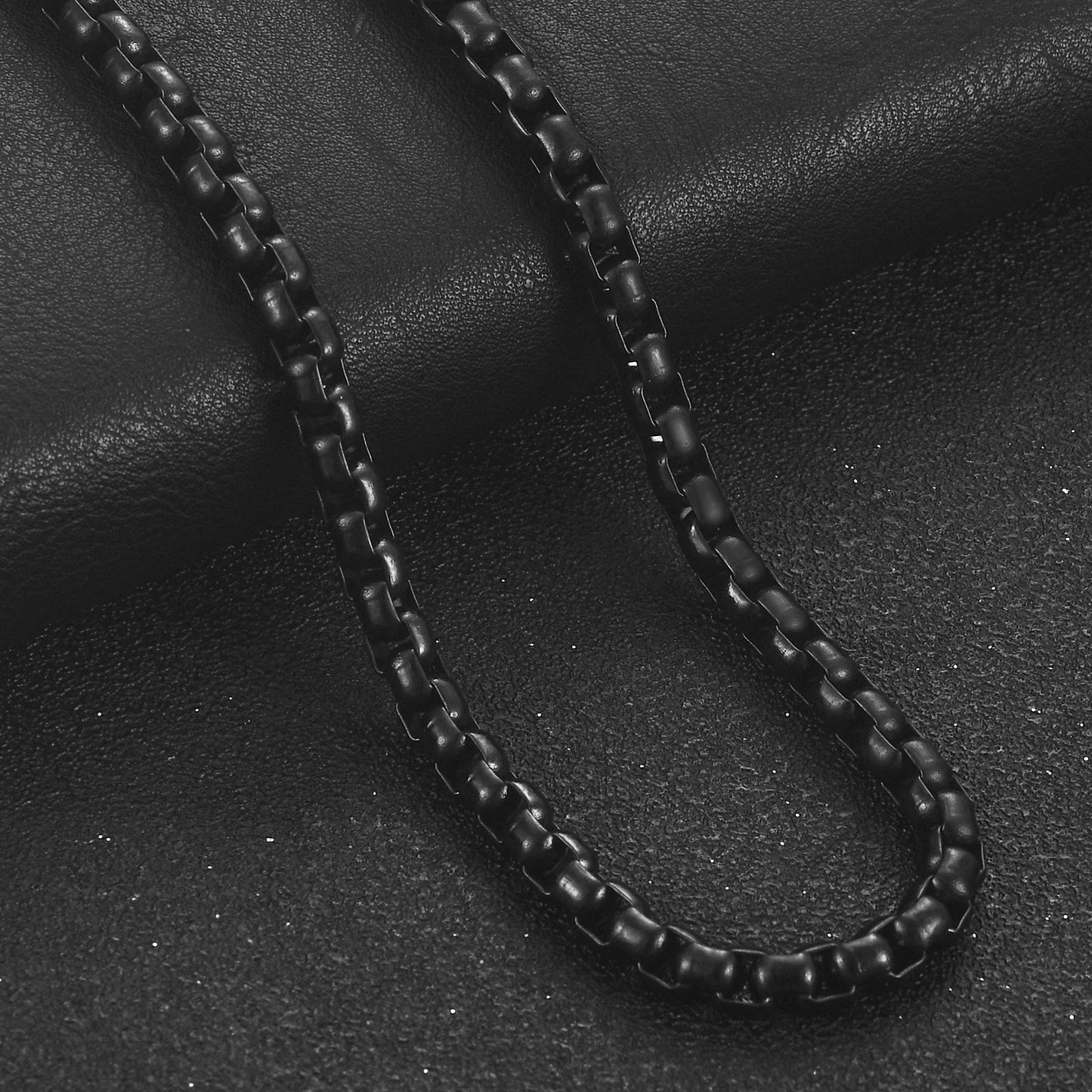 2/3/4/5mm Men's Black Color Plated Stainless Steel