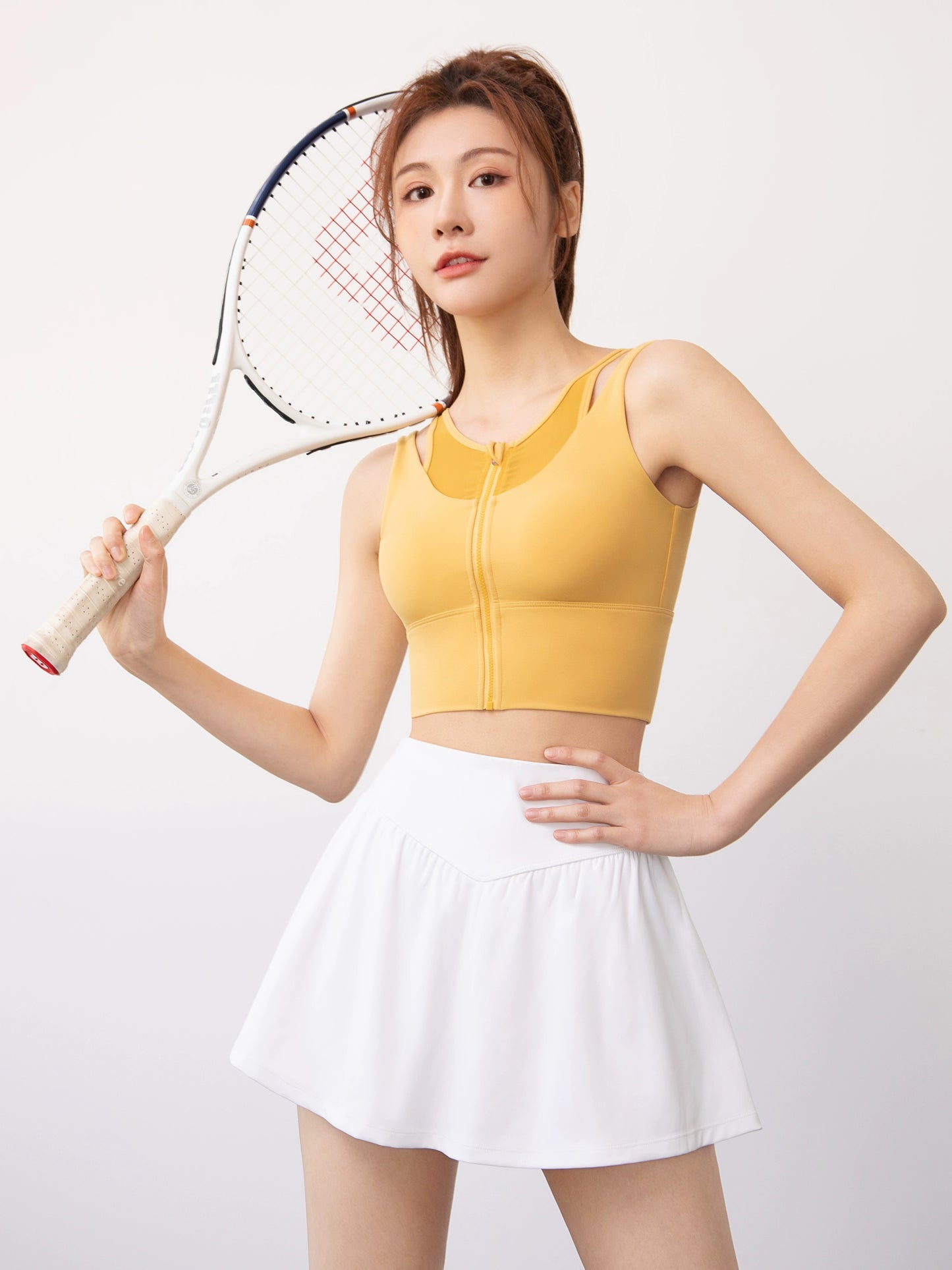 Wake-up Plan Fancy Anti-Wardrobe Malfunction Sports Shorts Women's Running Yoga Pants Quick-Dry Short Skirt Tennis Skirt Summer