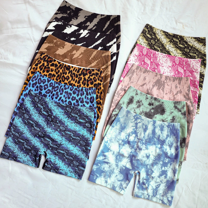 Huafanomei Summer Digital Print Seamless Yoga Shortmen's