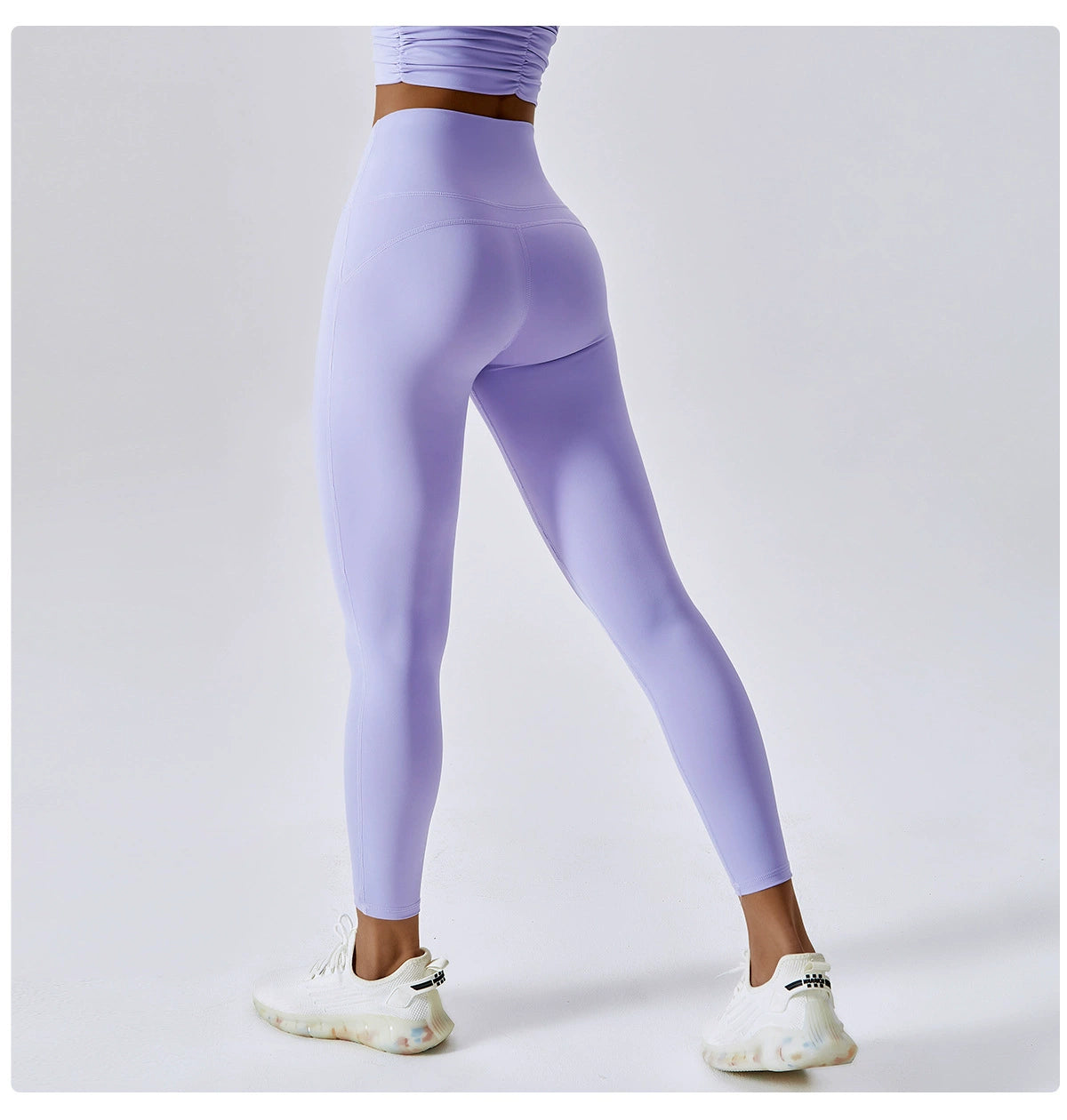 European and American Nude Feel V Waist High Waist Yogang
