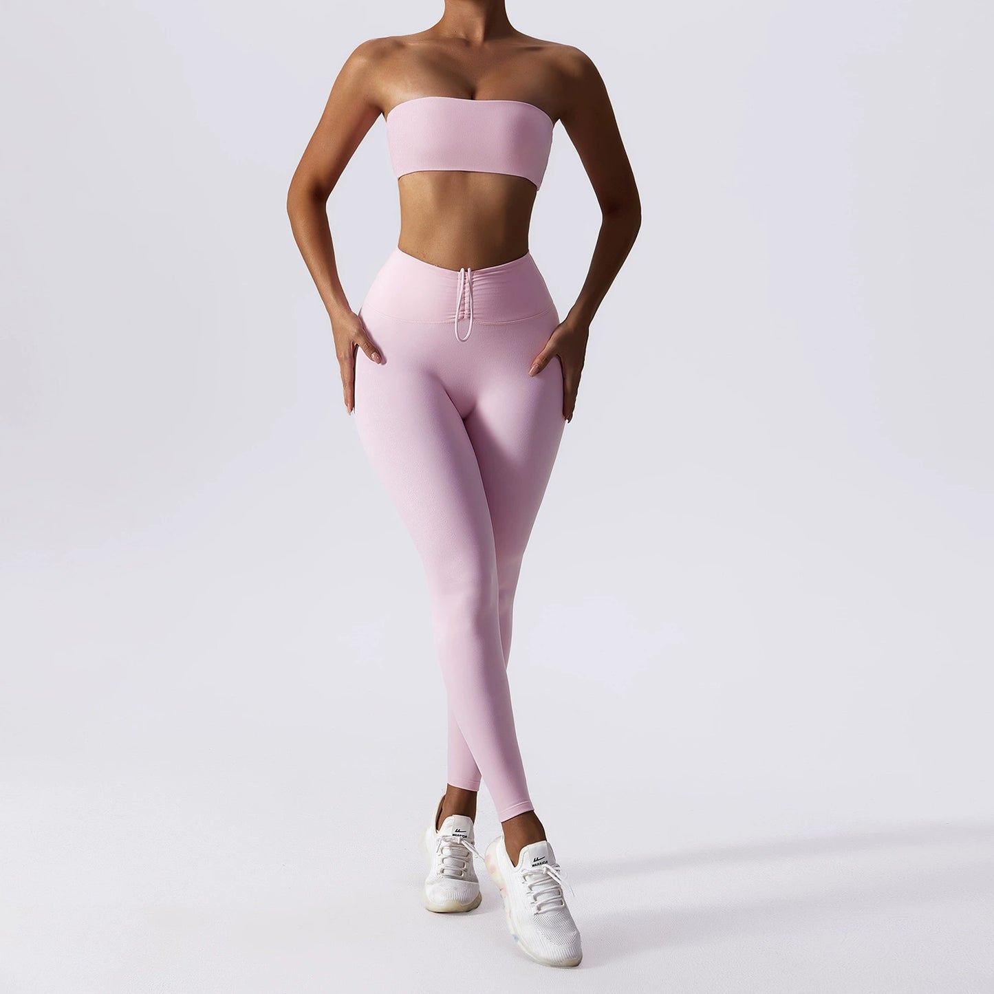 European and American Tube Top Nude Feel Tight Yoga Clot