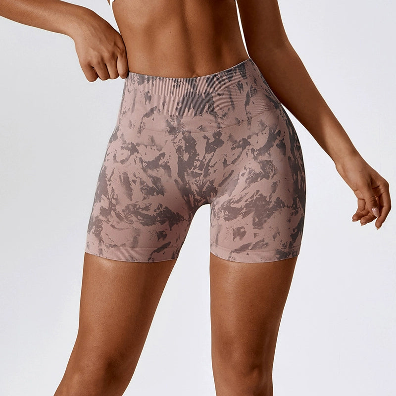 Huafanomei Summer Digital Print Seamless Yoga Shortmen's