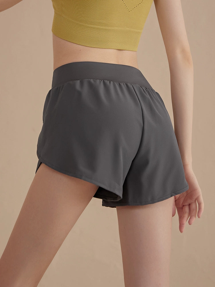 Yoga Women's Side Pocket Breathable Professional Sports Shorts