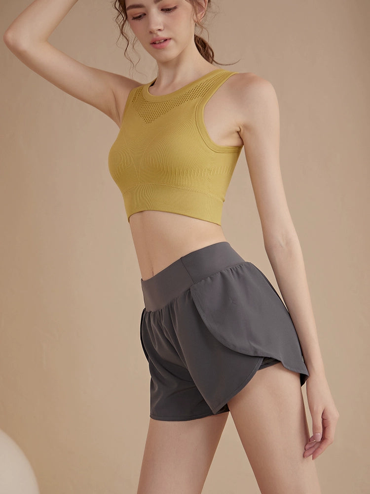 Yoga Women's Side Pocket Breathable Professional Sports Shorts