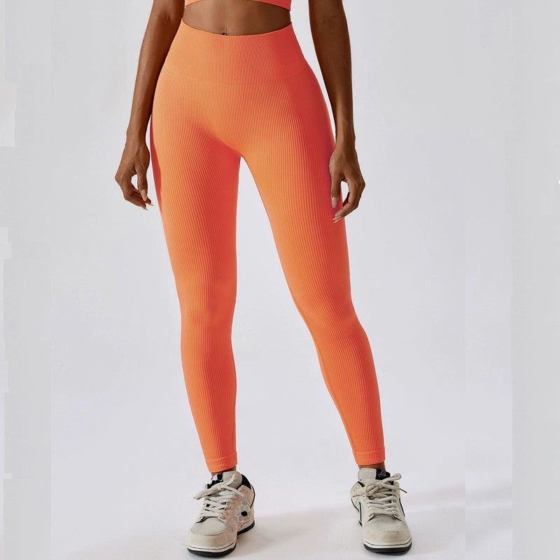 European and American Thread High Waist Tight Yoga