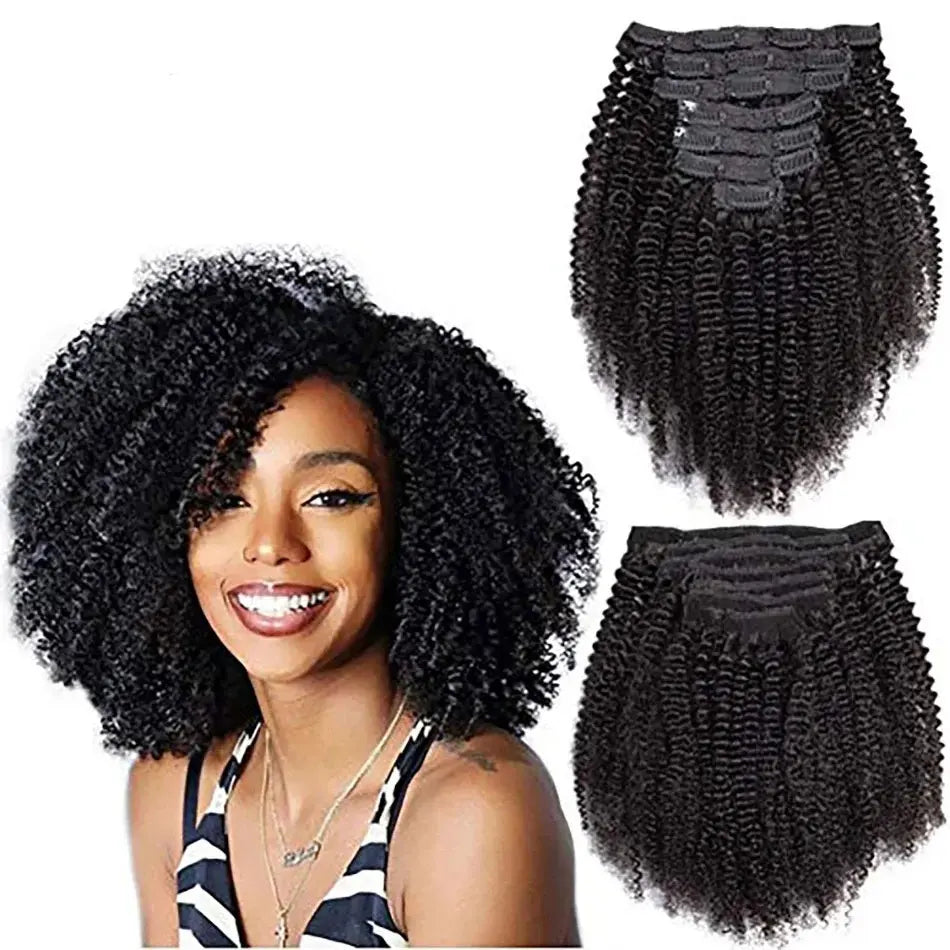 Maxine 4A 4B Hair Kinky Curly Clip In Hair Curly