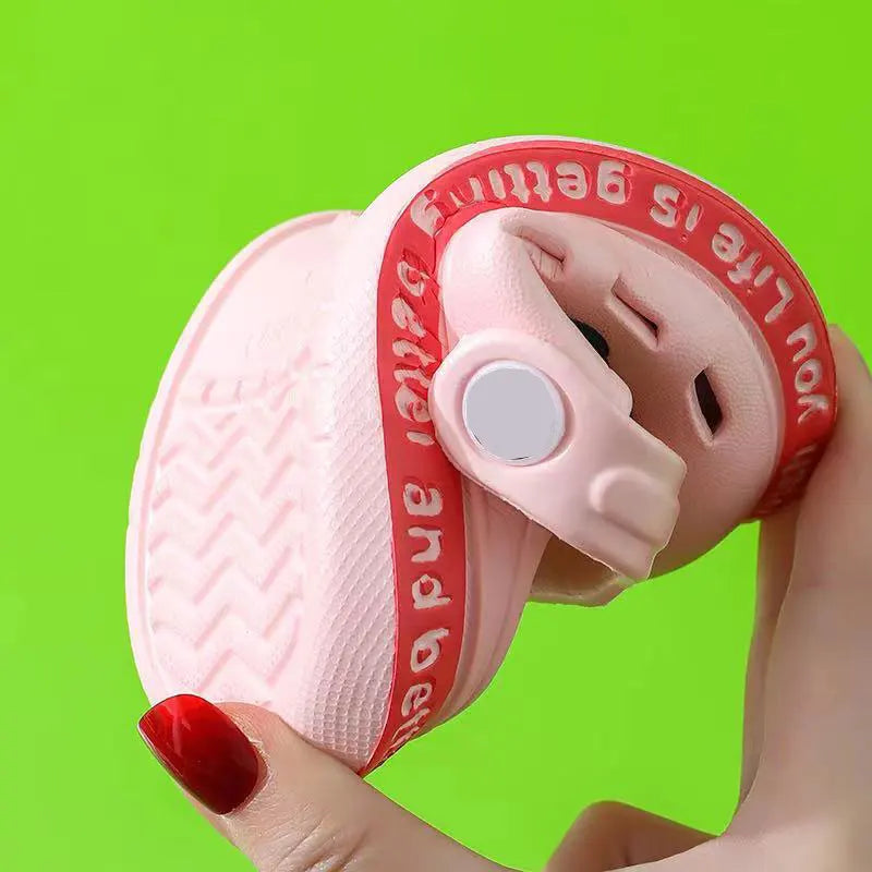 Summer Kids Sandals Hole Children's Shoes Slippers Soft Anti-Skid Cartoon DIY Design Hole Baby Shoes Sandy Beach For Boys Girls